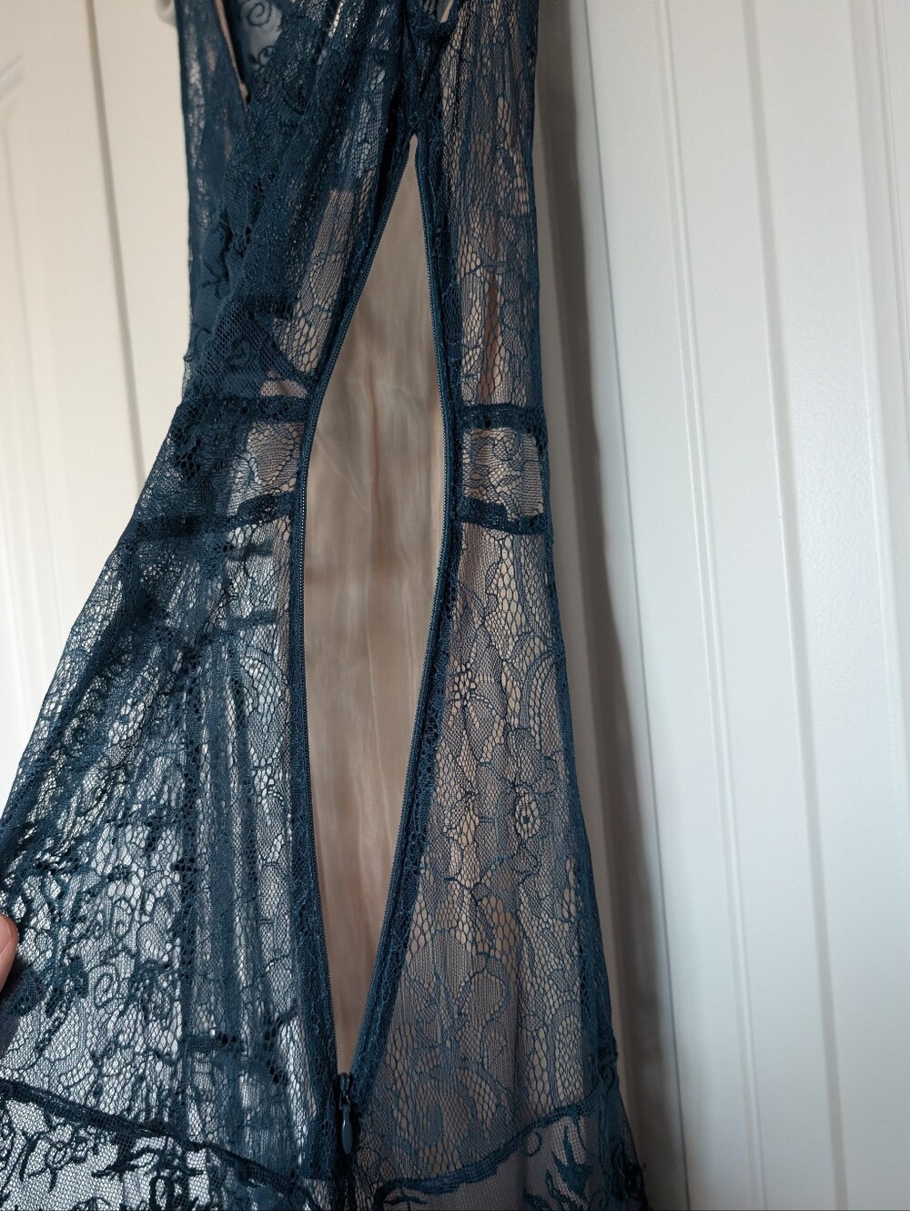 Lil by Anthopologie Hera Maxi Dress in Blue Lace - Picture 10 of 14